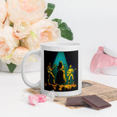 Close-up of the NS-851 White Glossy Coffee Mug handle.